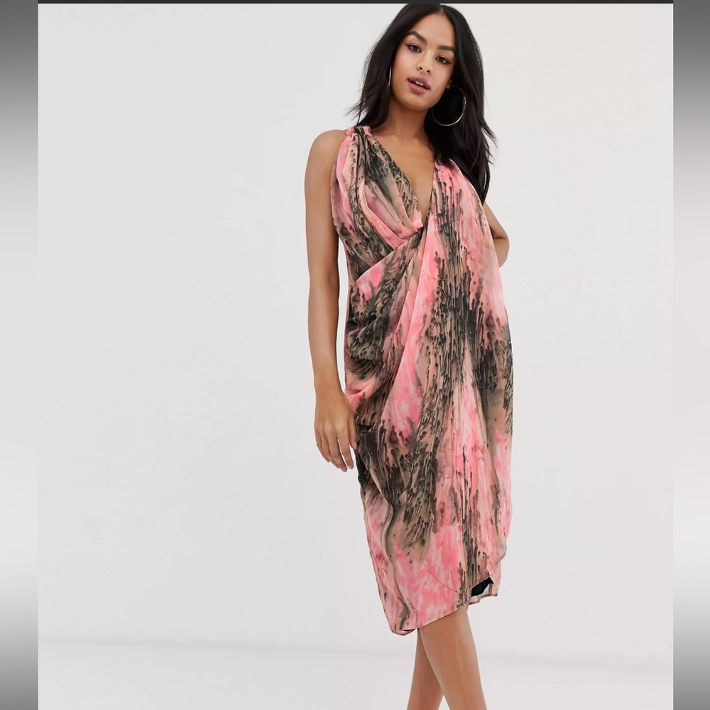 ASOS abstract drape dress